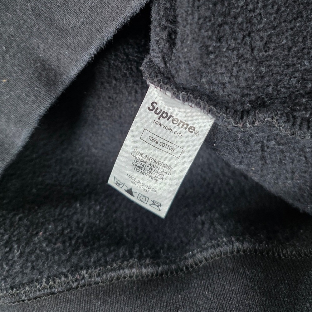 Supreme Stop Crying Graphic Hoodie‎ Black Mens Medium Pullover Sweatshirt Heavy - Picture 7 of 12